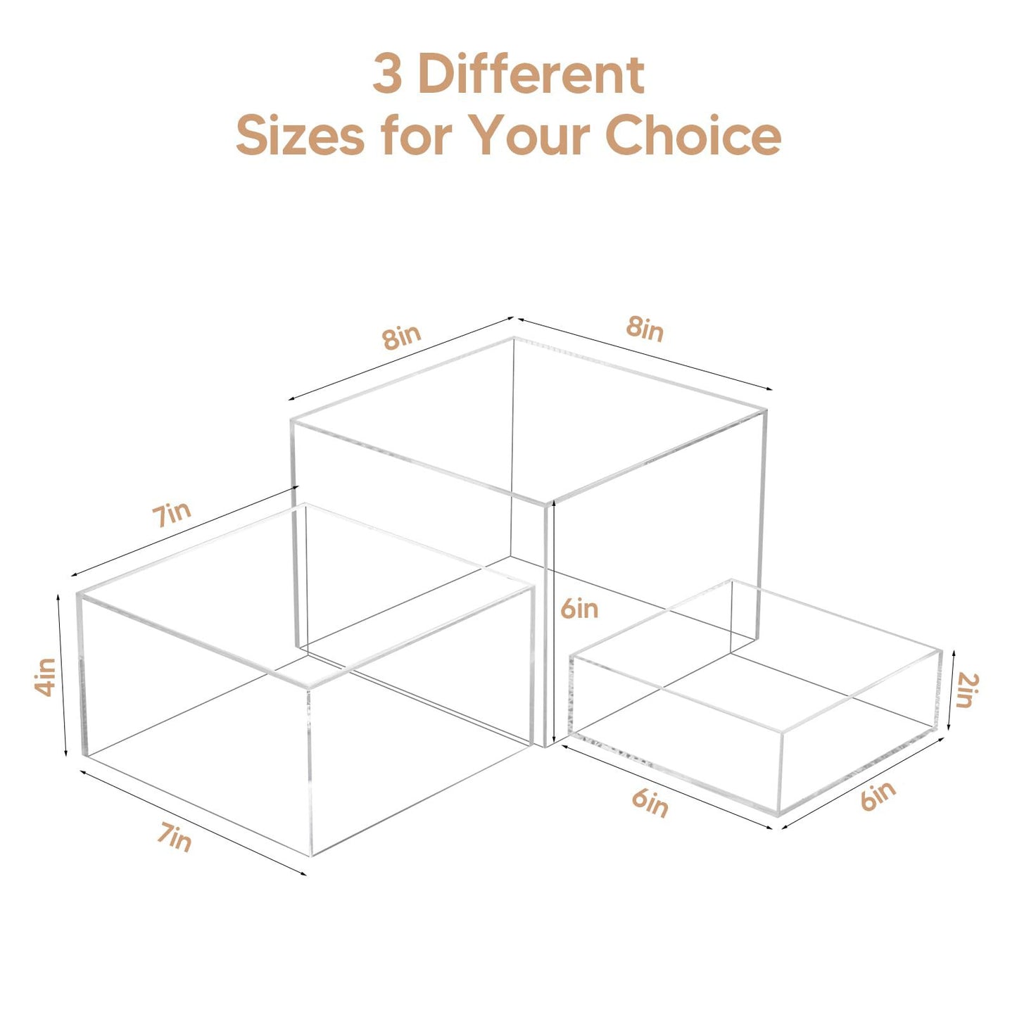 Acrylic Wedding Cake Stand, Transparent Round Multi-Layer Dessert Display Rack, Birthday Decoration Display