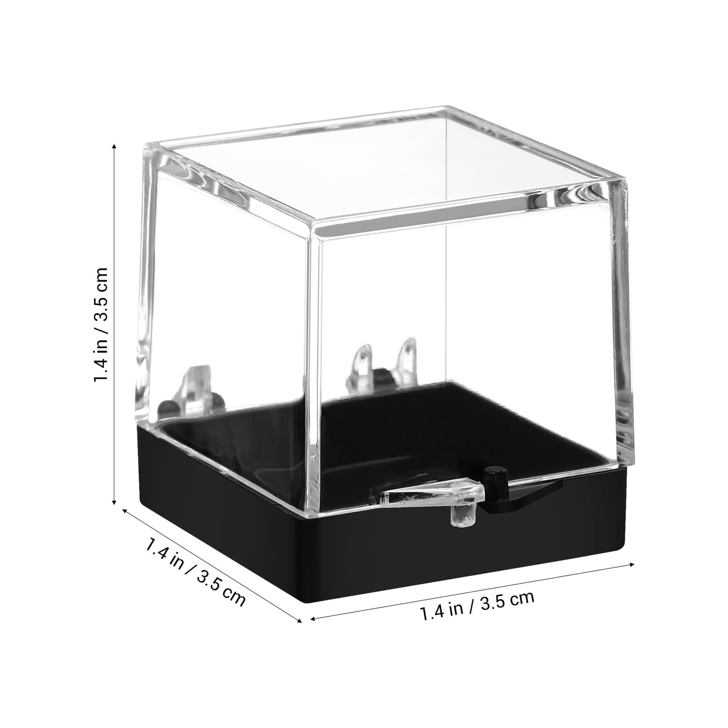 12pcs Mineral Standard Display Box Display Shelves Packing Collectible Pad Organizers Single Cupcake Boxes Asian Mineral Specimen Storage Bulb Containers with Lids Stash Plastic acrylic