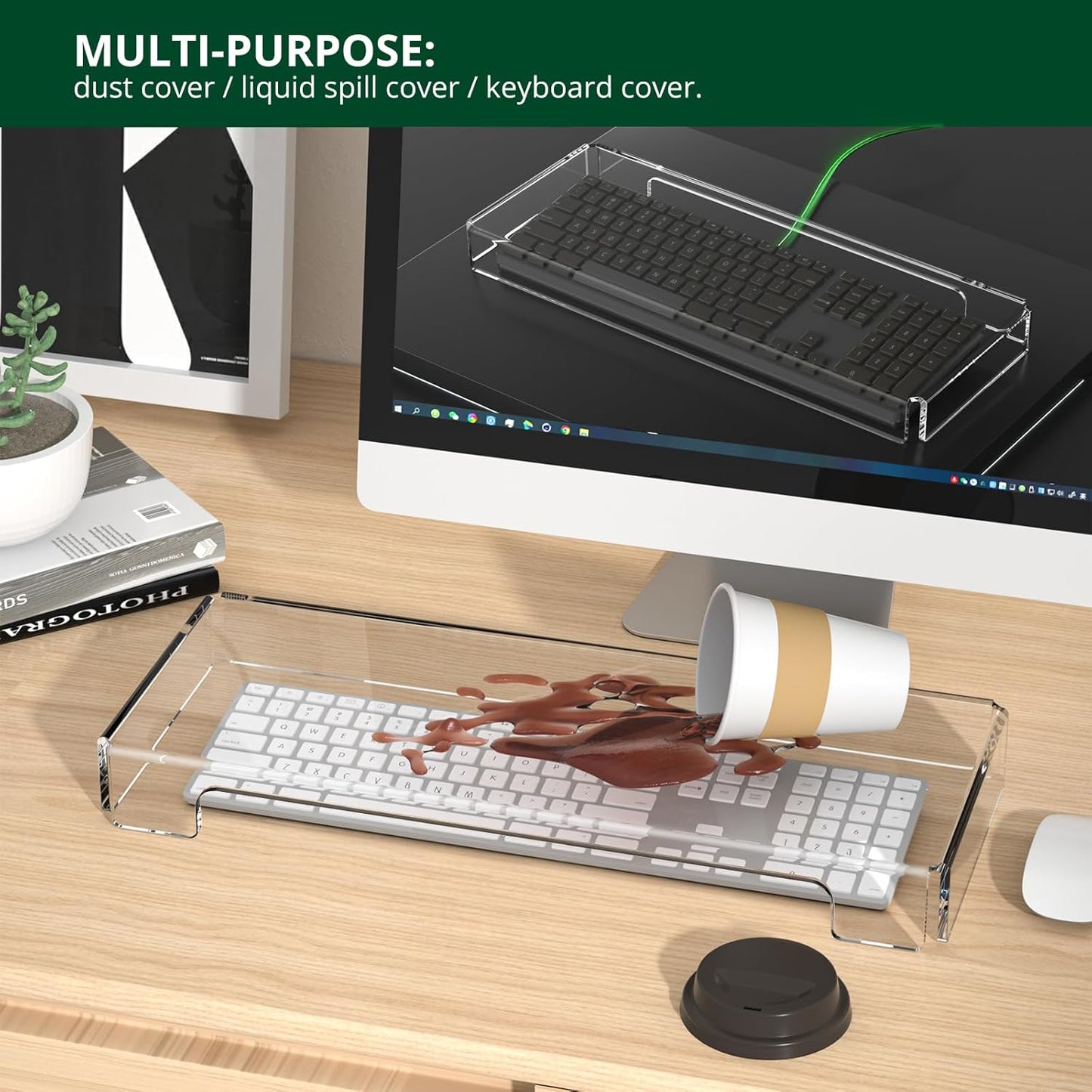 Acrylic Computer Keyboard Cover, Mechanical Keyboard Dust Cover PC Keyboard Cat Protector, Cat Keyboard Protector,Acrylic Computer Keyboard Cover, Mechanical Keyboard Dust Cover Keyboard Protector Cat Keyboard Covers