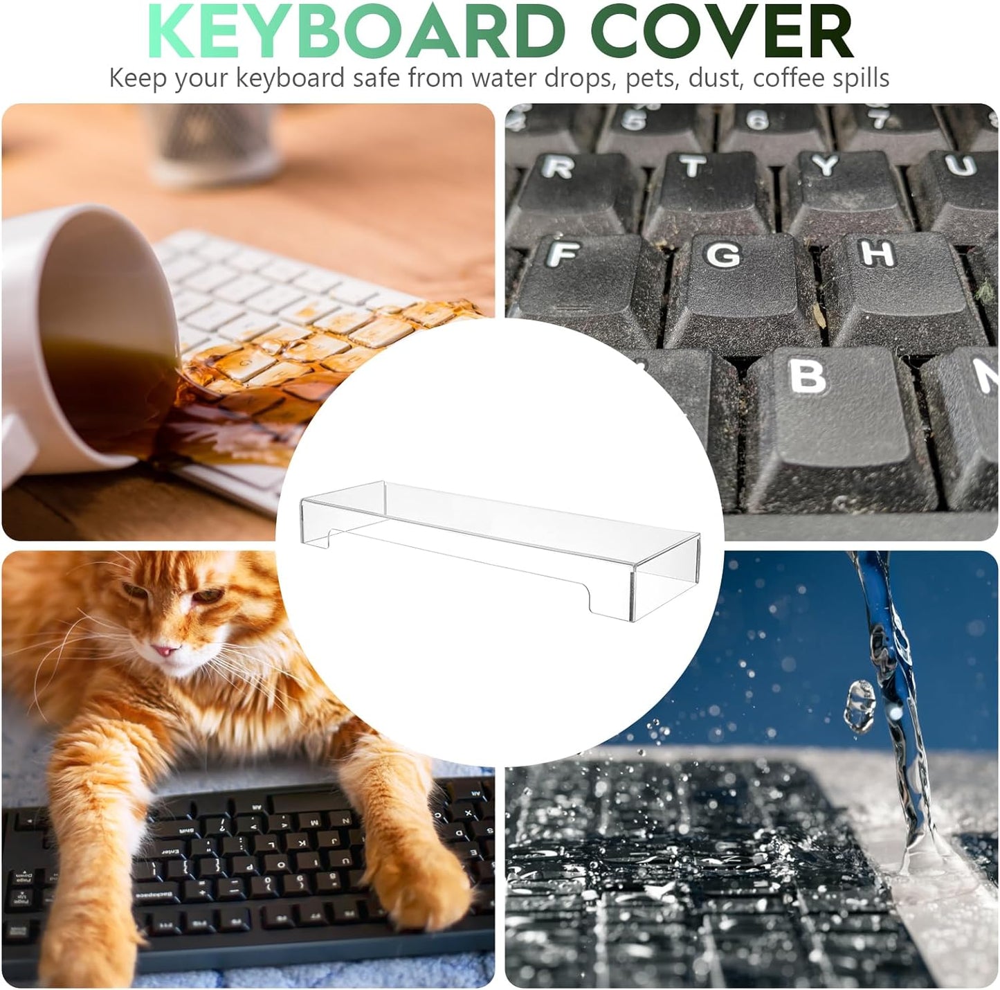Acrylic Computer Keyboard Cover, Mechanical Keyboard Dust Cover PC Keyboard Cat Protector, Cat Keyboard Protector,Acrylic Computer Keyboard Cover, Mechanical Keyboard Dust Cover Keyboard Protector Cat Keyboard Covers