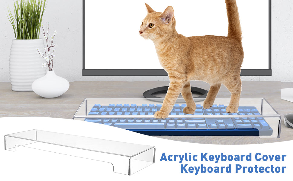 Acrylic Computer Keyboard Cover, Mechanical Keyboard Dust Cover PC Keyboard Cat Protector, Cat Keyboard Protector,Acrylic Computer Keyboard Cover, Mechanical Keyboard Dust Cover Keyboard Protector Cat Keyboard Covers