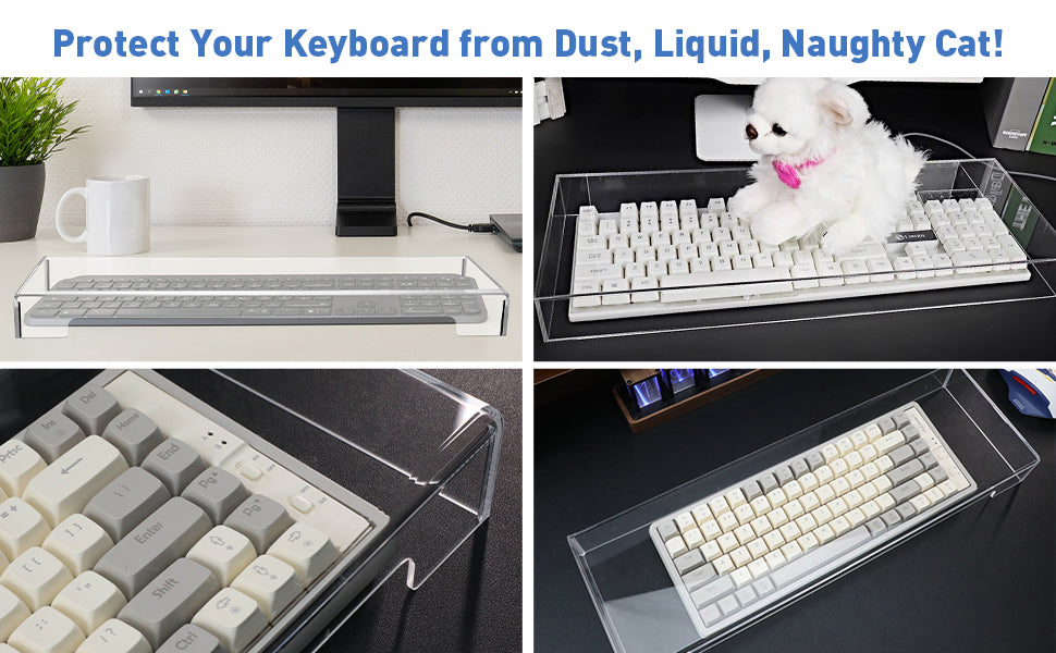 Acrylic Computer Keyboard Cover, Mechanical Keyboard Dust Cover PC Keyboard Cat Protector, Cat Keyboard Protector,Acrylic Computer Keyboard Cover, Mechanical Keyboard Dust Cover Keyboard Protector Cat Keyboard Covers