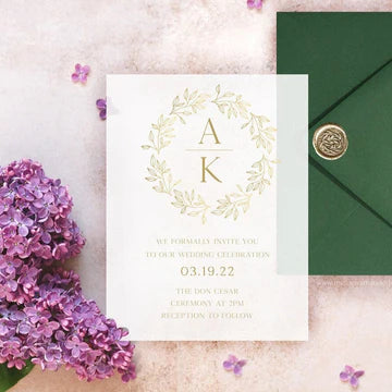 Custom Acrylic Wedding Invitations - Elegant Transparent Design, Personalized with Laser Engraving, Perfect for Weddings, Anniversaries