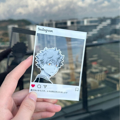Acrylic Photo Card, Anime Kpop Star Group Photo Transparent Collectible Card