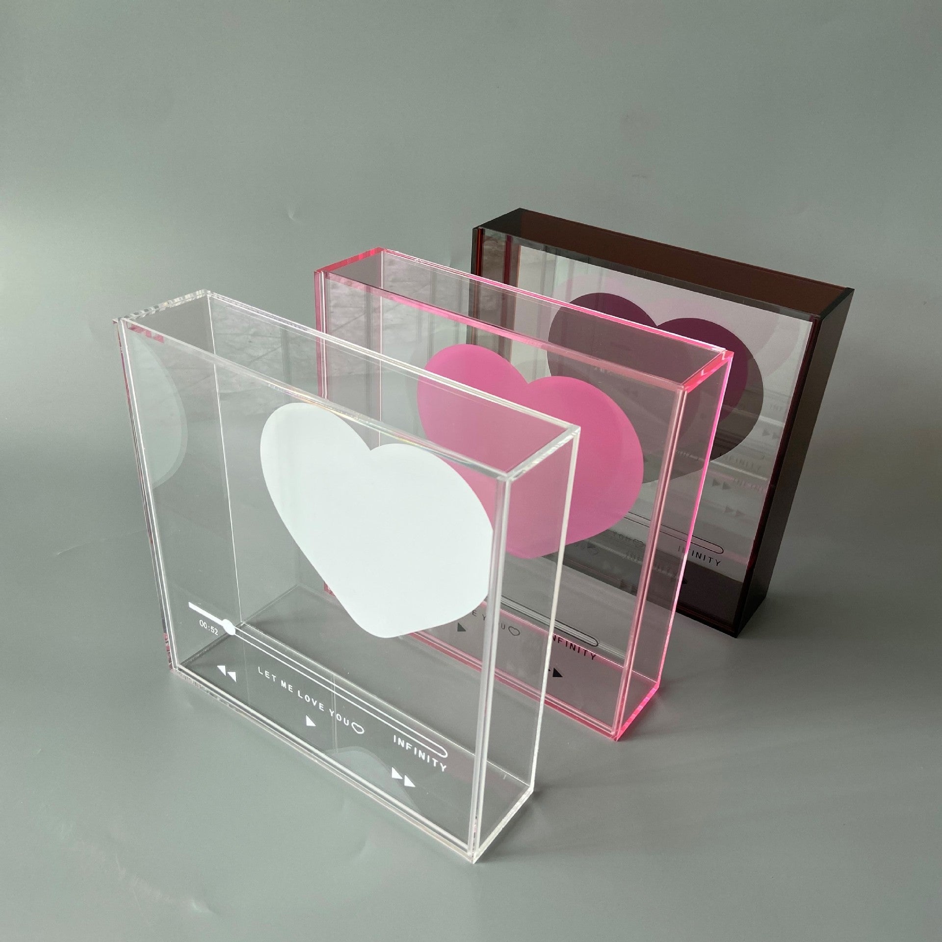 Acrylic Wedding Favor Box, Minimalist Romantic Packaging for Gifts