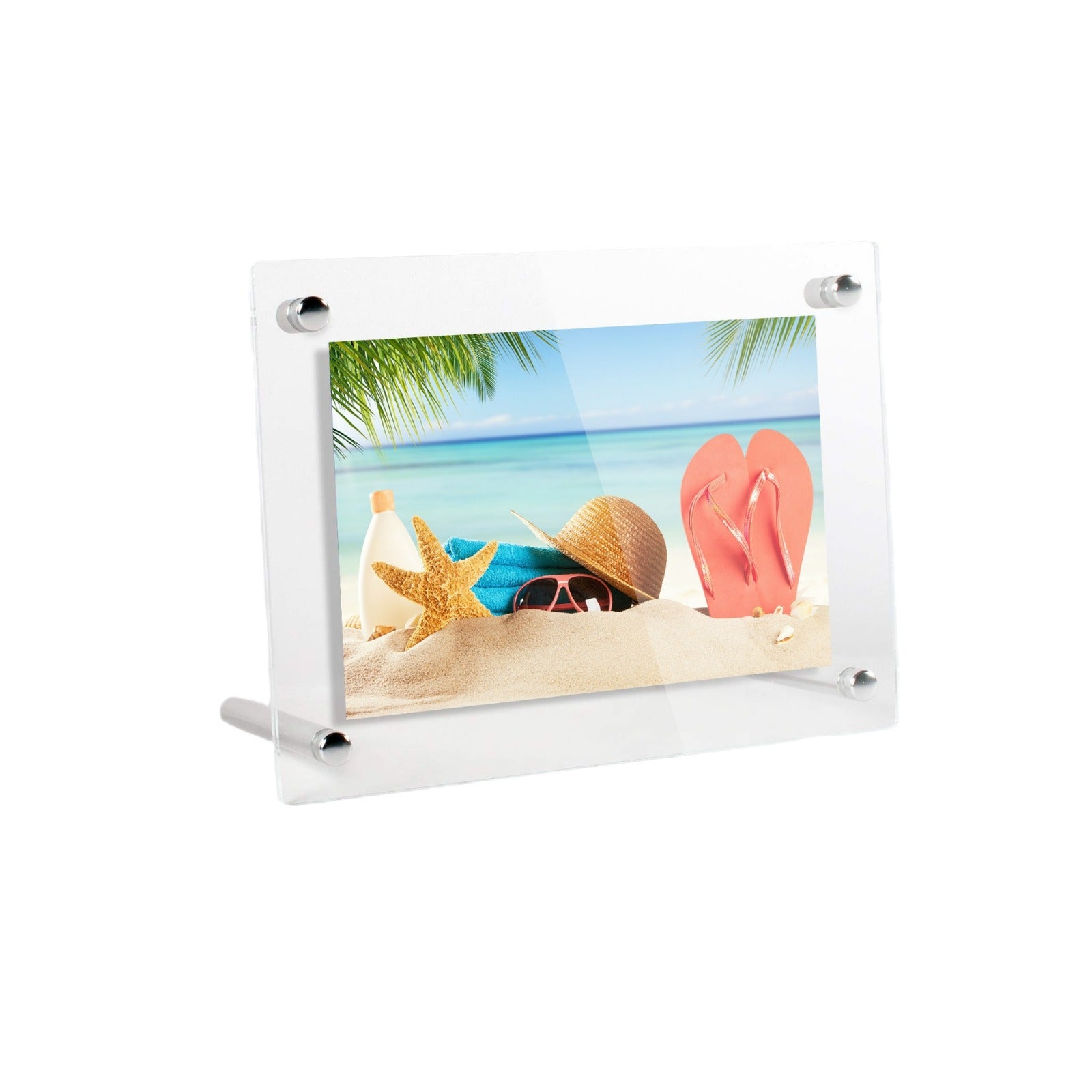 Customizable Magnetic Acrylic Photo Frame Personalized Clear Acrylic Picture Display Modern Magnetic Floating Frame