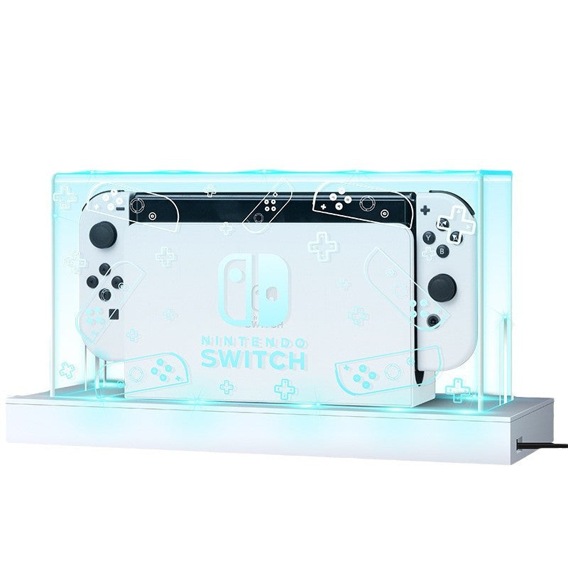 Custom Transparent Acrylic Display Case with LED Lighting – Dustproof Cover for Nintendo Switch