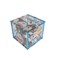 Anime Acrylic Puzzle Storage Box with Flip Lid, Removable Desktop Organizer and Decorative Display