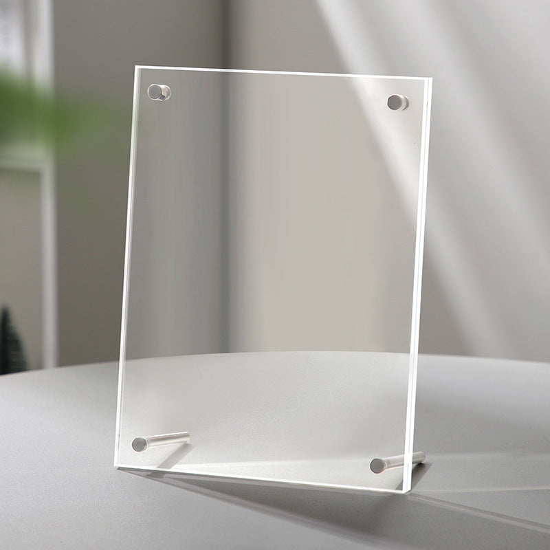 Customizable Magnetic Acrylic Photo Frame Personalized Clear Acrylic Picture Display Modern Magnetic Floating Frame