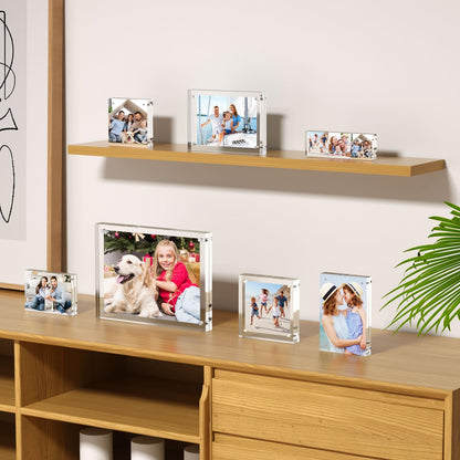 Acrylic Picture Frames Acrylic Photo Frame Magnetic Desktop Display Double Sided Acrylic Frame Freestanding Floating Frames