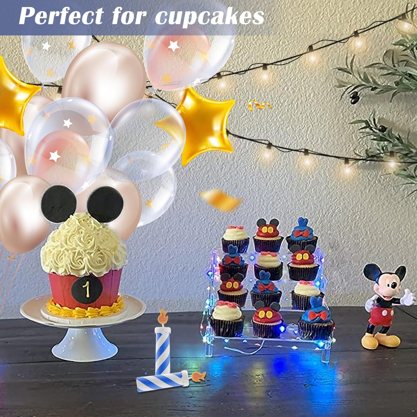 Display Stand Acrylic Riser,Perfume Organizer Clear Display Riser for Cupcake Dessert POP Figures Toy Tier Small Food Stand Risers for Display Makeup Step Cologne Skincare Lotion Cosmetics Fragrance