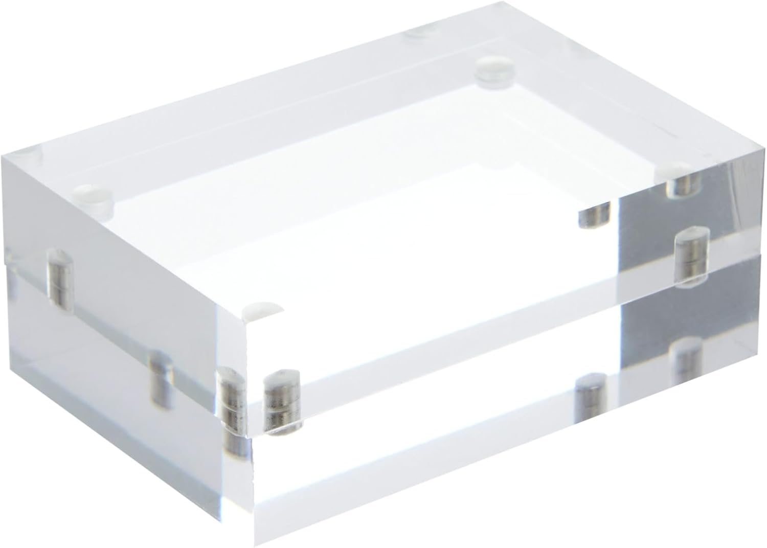 2 Pack Acrylic Picture Frames 2x3, Mini Wallet Size for Photos, Tabletop, Desktop