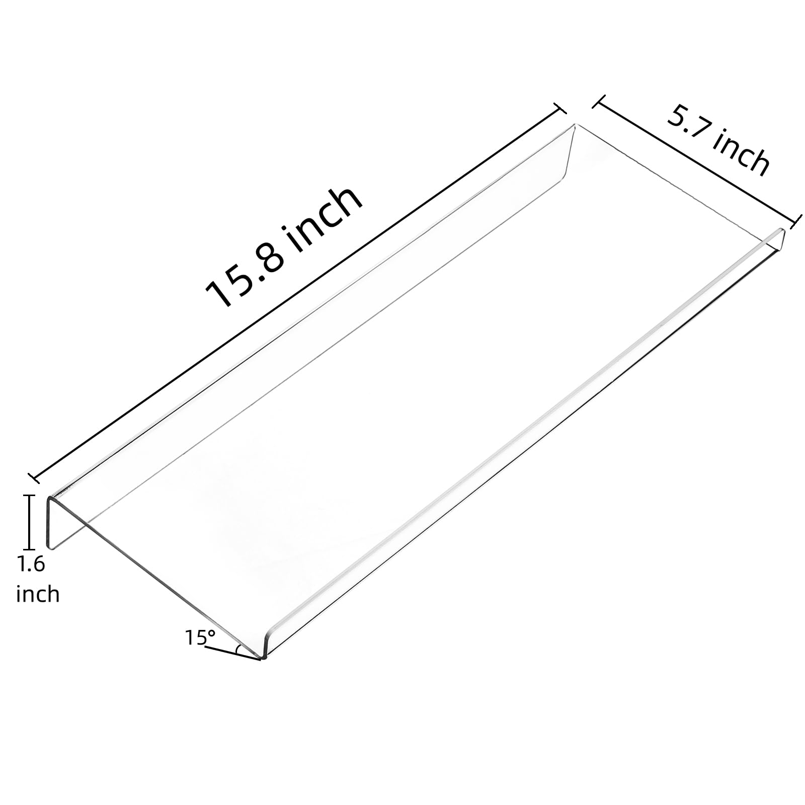 2 Pack Tilted Computer Keyboard Stand, Clear Acrylic Keyboard Tray Holder for Easy Ergonomic Typing, Keyboard Riser for Office Desktop, Home, School