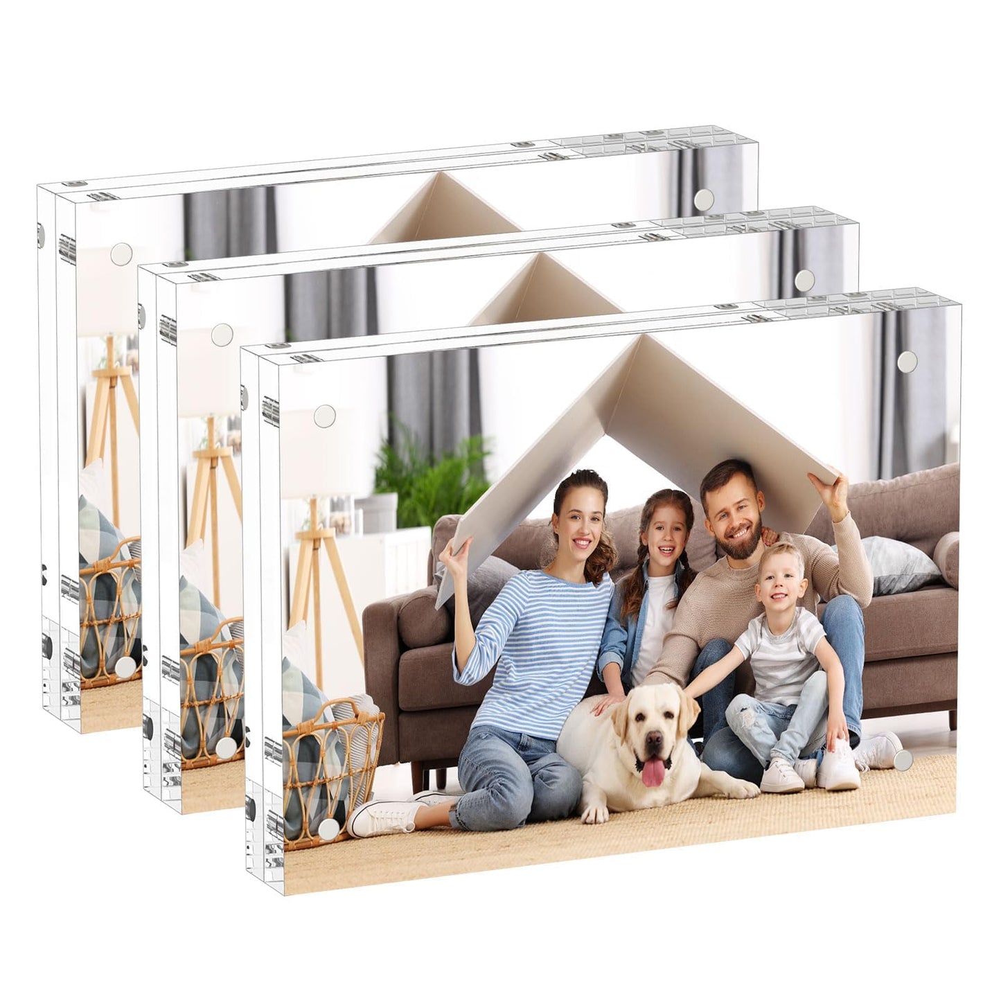 Acrylic Picture Frames Acrylic Photo Frame Magnetic Desktop Display Double Sided Acrylic Frame Freestanding Floating Frames