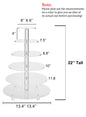 Large 4 Tier Acrylic Round Cake Stand Cupcake Stand Dessert Tower Tea Party Serving Platter, Cupcake Tree Wedding Party Décor, Stand with Rod Feet
