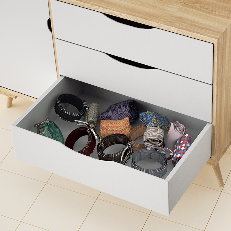 Acrylic Belt Organizer Belt Container Storage Holder 7 Compartments Wardrobe