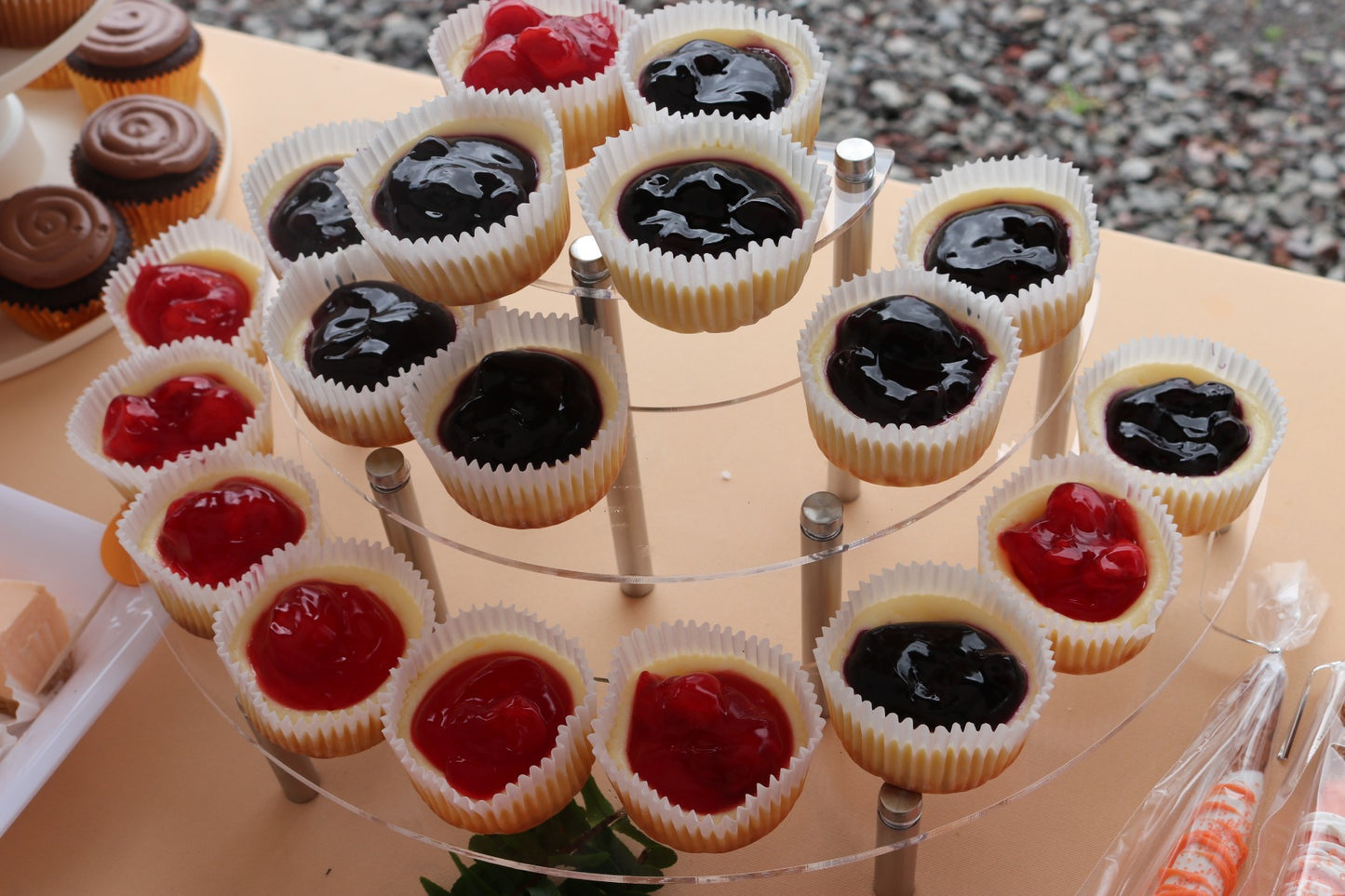 3-Tier Acrylic Semicircle Round Cupcake Dessert Stand-Dessert Stand