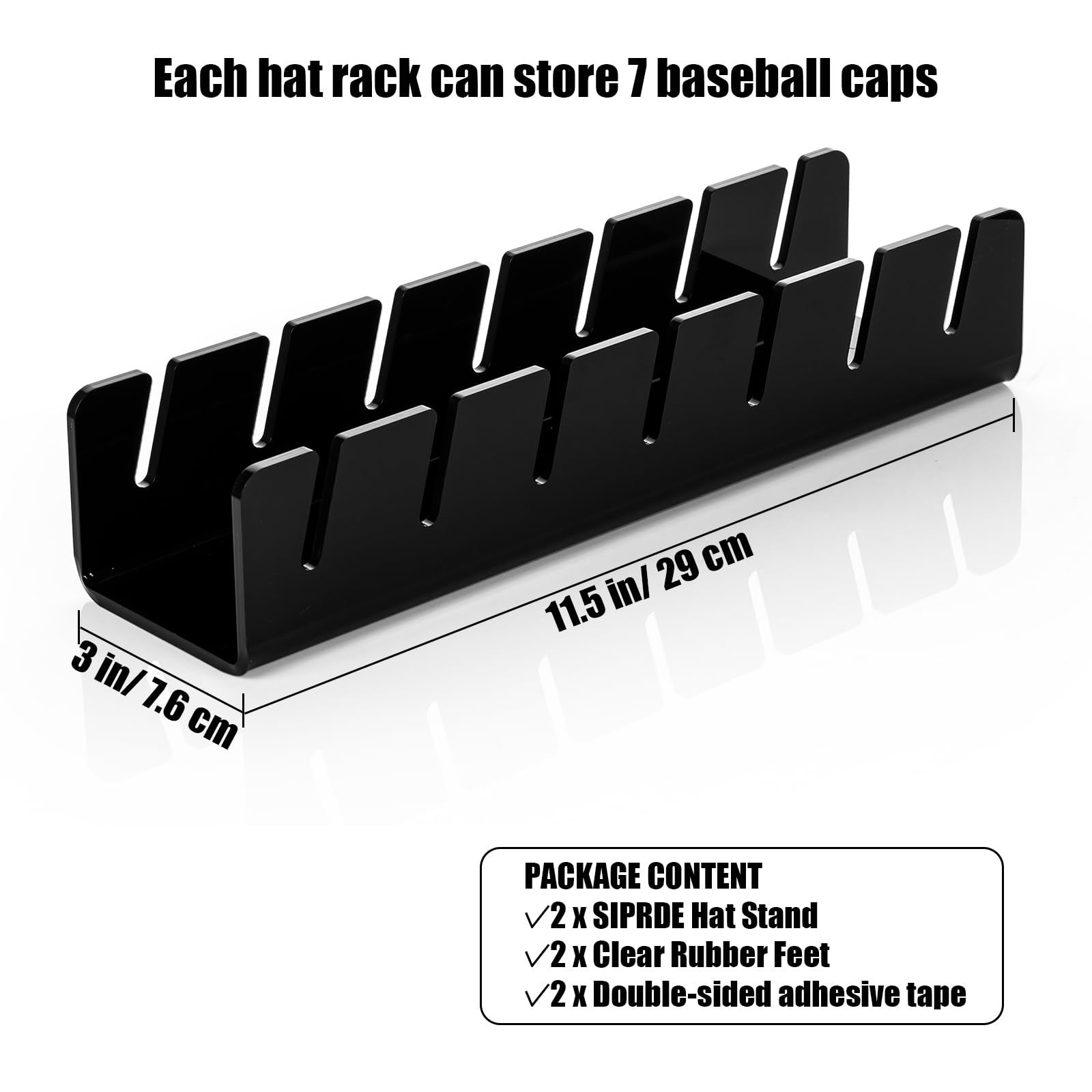 2 Pcs Acrylic Hat Organizer