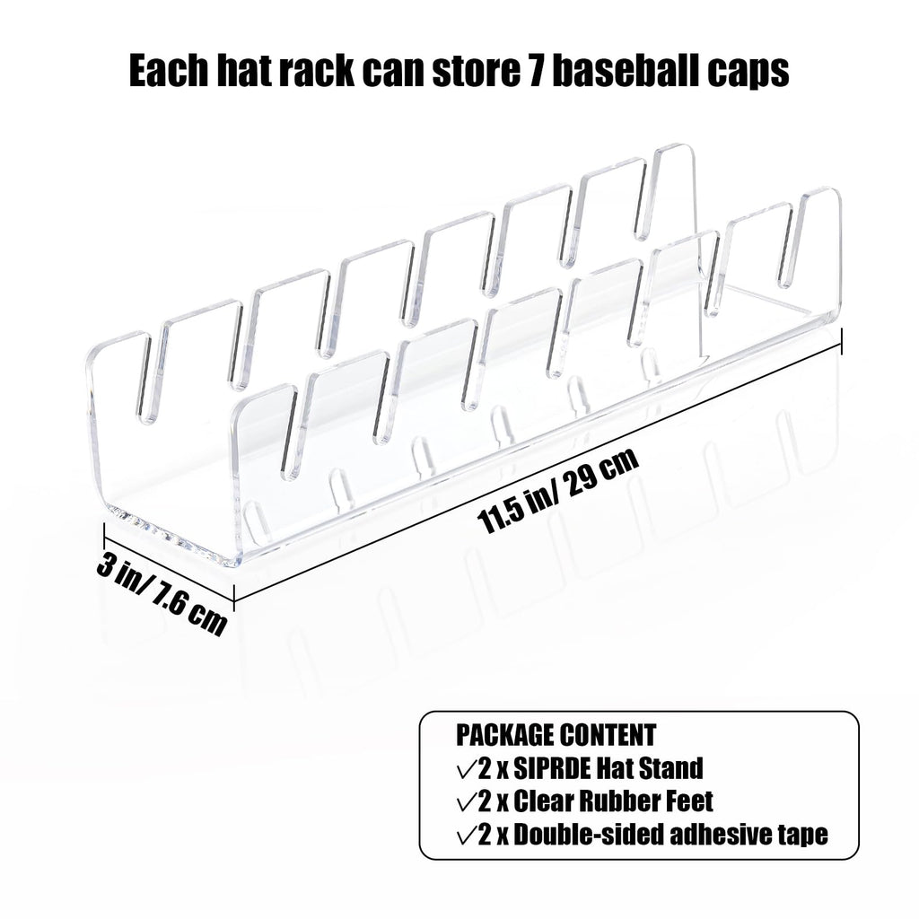 2 Pcs Acrylic Hat Organizer