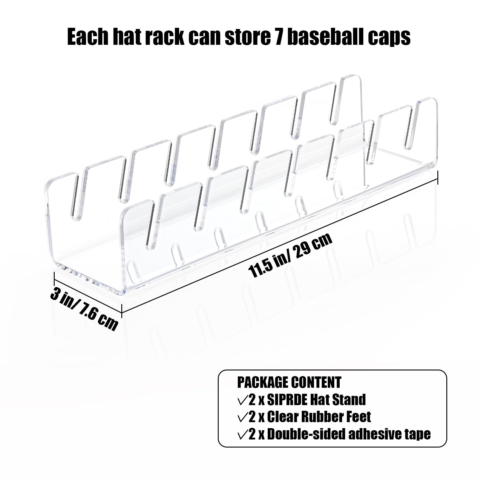 2 Pcs Acrylic Hat Organizer