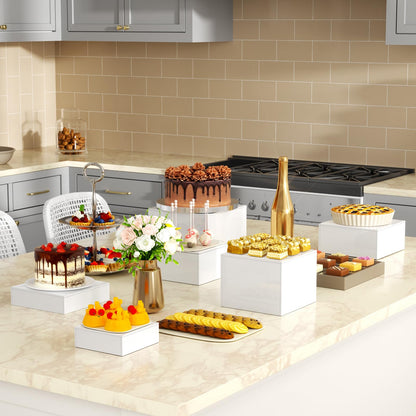 3 Pack Acrylic Display Boxes Cube Riser,Food Risers for Wedding ,Buffet Tables,Jewelry Display,for clothing storage.